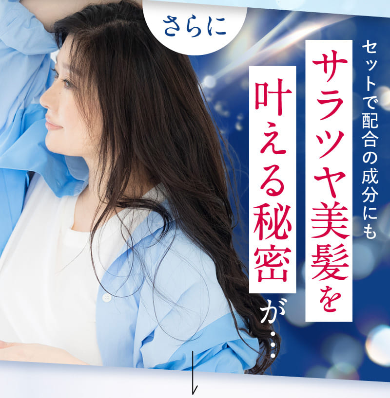 さらにセットで配合の成分にもサラツヤ美髪を叶える秘密が…